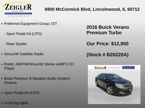 Used 2016 Buick Verano Premium FWD image 6