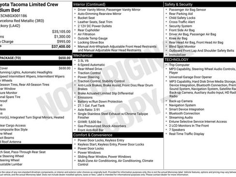 Used 2016 Toyota Tacoma Limited w/ Towing Package RWD image 1