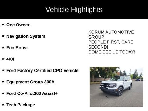 Certified 2024 Ford Bronco Sport Outer Banks w/ Tech Package image 4