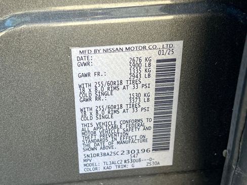 Used 2025 Nissan Pathfinder SV image 31