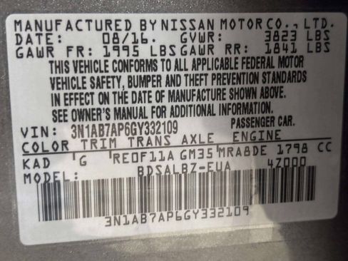 Used 2016 Nissan Sentra S w/ Protection Package FWD image 32