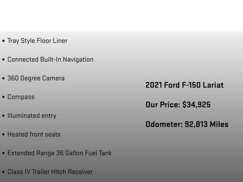 Used 2021 Ford F150 Lariat w/ Equipment Group 502A High AWD/4WD image 36