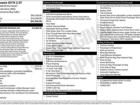 Used 2023 Genesis GV70 2.5T w/ Sport Prestige Package image 55