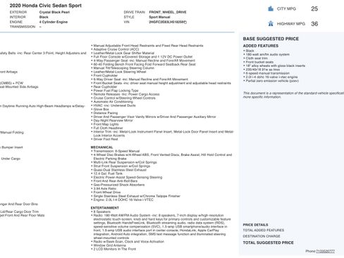 Used 2020 Honda Civic Sport image 2