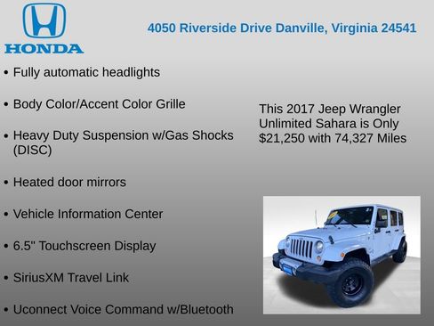 Used 2017 Jeep Wrangler Unlimited Sahara w/ Connectivity Group image 27