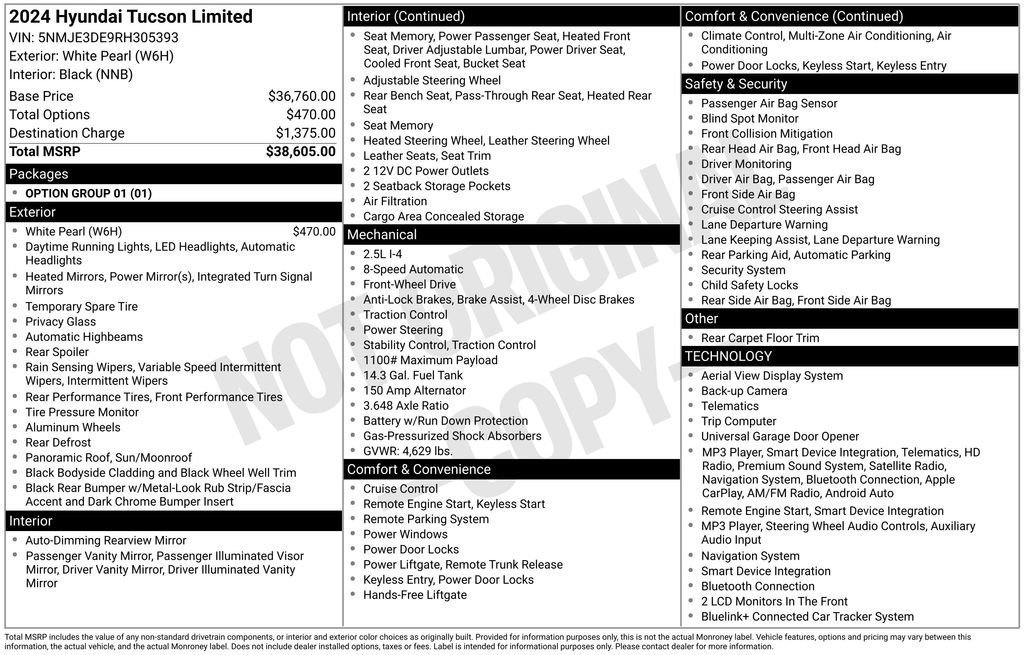 Used 2024 Hyundai Tucson Limited FWD image 39