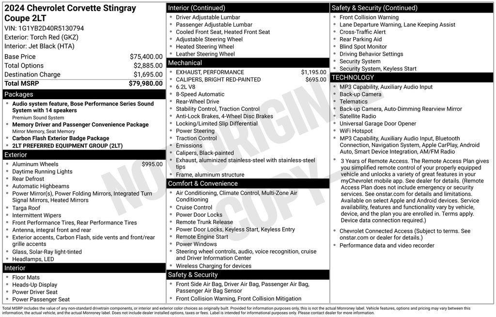 Used 2024 Chevrolet Corvette Stingray Preferred Cpe w/ 2LT RWD image 6