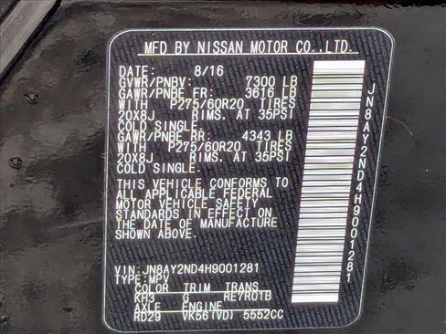 Used 2017 Nissan Armada SL w/ Technology Package image 28