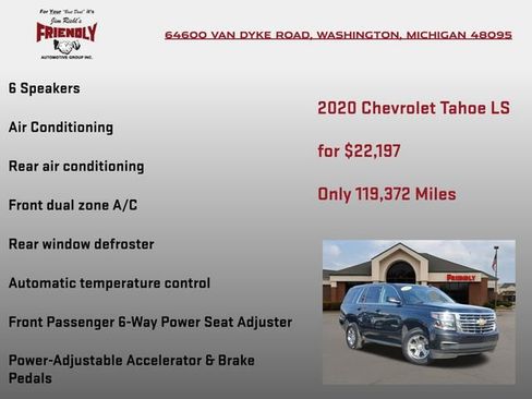 Used 2020 Chevrolet Tahoe LS w/ Enhanced Driver Alert Package AWD/4WD image 30