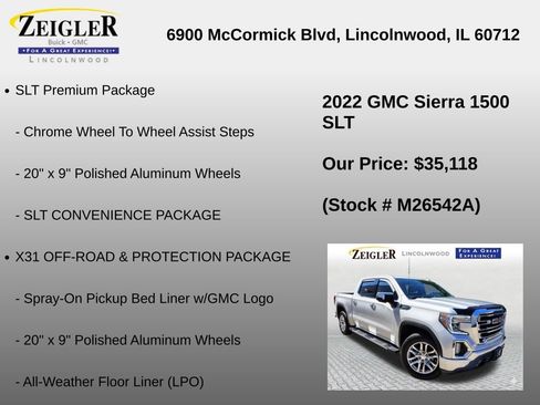 Used 2022 GMC Sierra 1500 SLT w/ SLT Premium Package AWD/4WD image 36