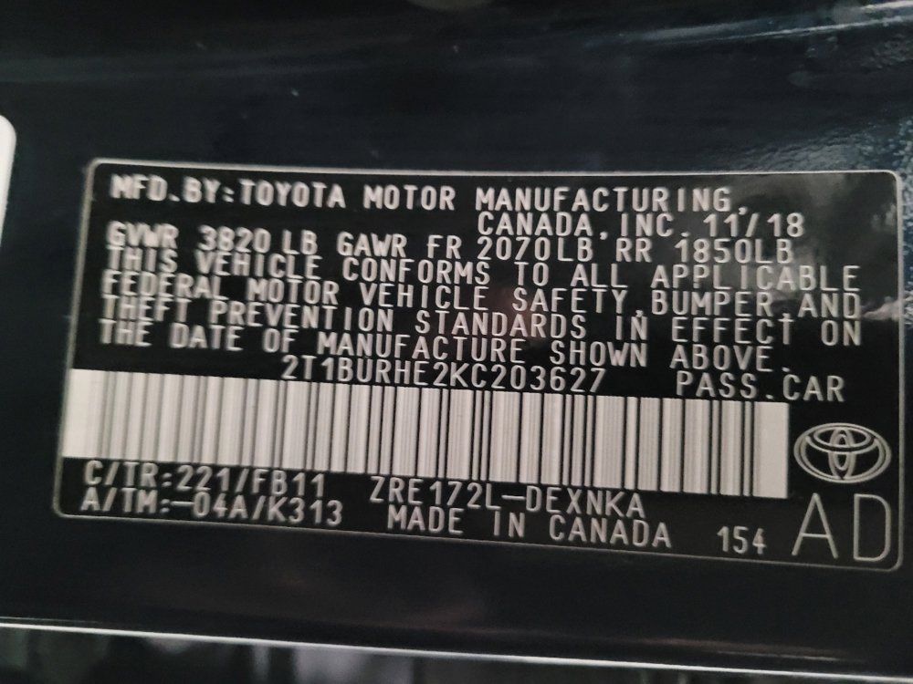 Used 2019 Toyota Corolla LE w/ Body Protection Package FWD image 33