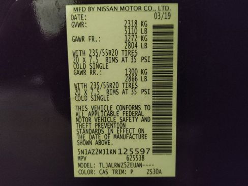 Used 2019 Nissan Murano SL w/ Cargo Package image 33