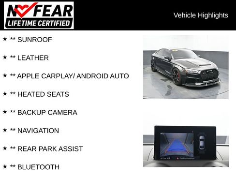 Used 2019 Audi RS 3 w/ Technology Package AWD/4WD image 2