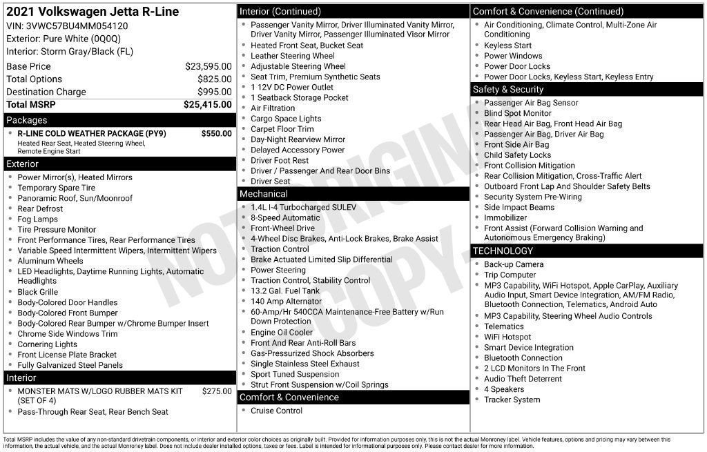 Used 2021 Volkswagen Jetta R-Line w/ R-Line Cold Weather Package FWD image 6