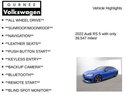 Used 2022 Audi RS 5 Sportback w/ Dynamic Package image 8