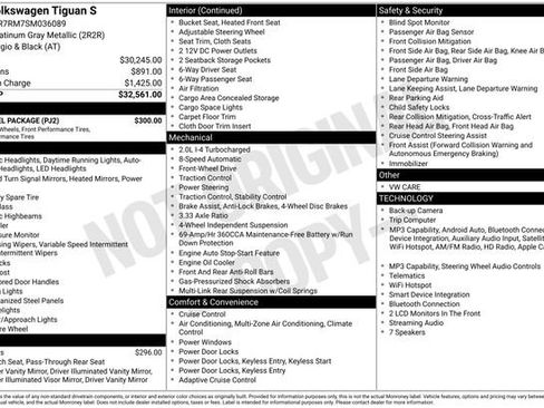 Used 2025 Volkswagen Tiguan S w/ 18" Wheel Package FWD image 24
