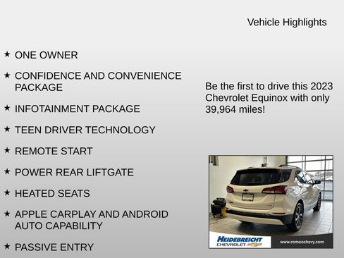Certified 2023 Chevrolet Equinox RS w/ LPO, Floor Liner Package image 6