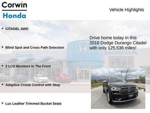Used 2018 Dodge Durango Citadel w/ Technology Group AWD/4WD image 6