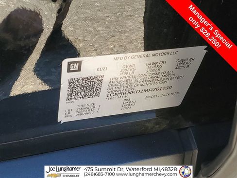 Used 2021 Chevrolet Tahoe LT AWD/4WD image 34