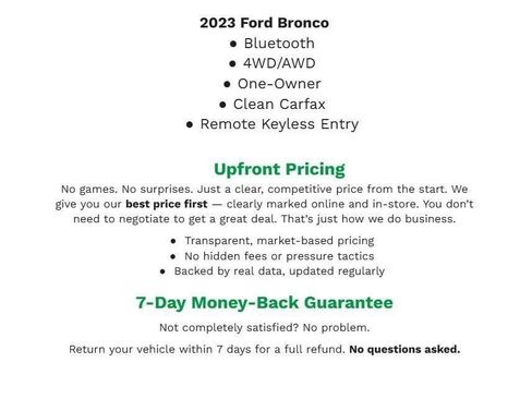 Used 2023 Ford Bronco Black Diamond AWD/4WD image 57