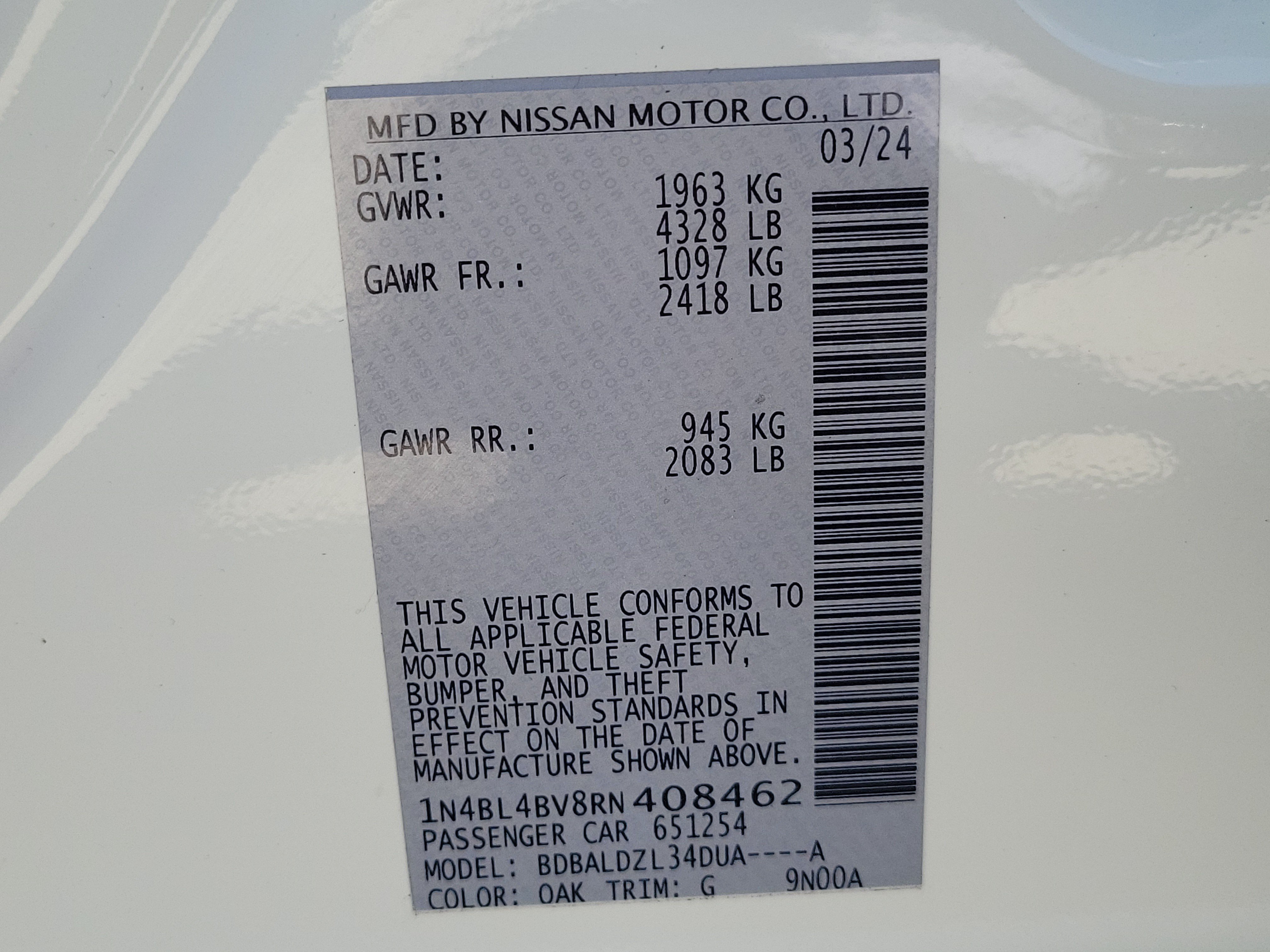 Used 2024 Nissan Altima 2.5 S FWD image 33