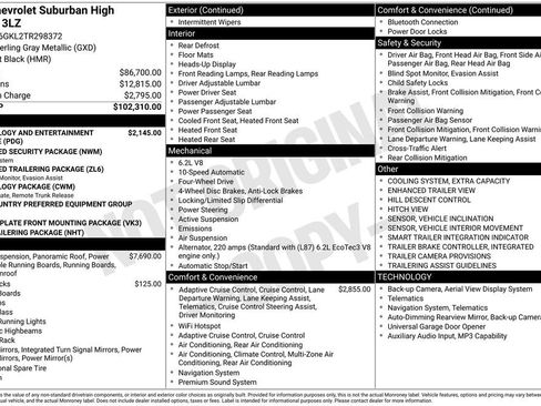 New 2026 Chevrolet Suburban High Country AWD/4WD image 26