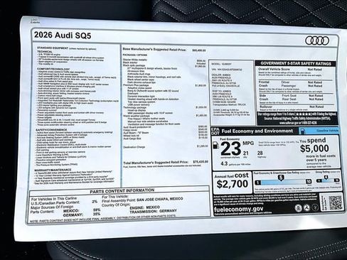 New 2026 Audi SQ5 Premium Plus AWD/4WD image 14