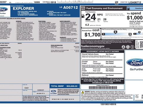 Used 2020 Ford Explorer Limited w/ Class III Trailer Tow Package RWD image 6