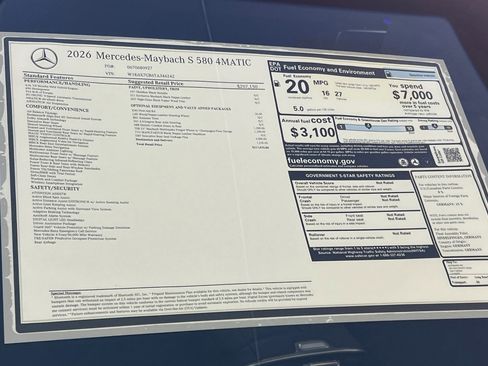 New 2026 Mercedes-Benz Maybach S 580 Maybach S 580 image 29