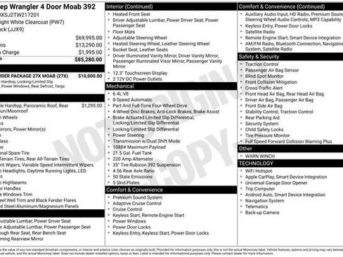 New 2026 Jeep Wrangler Unlimited Rubicon 392 w/ Quick Order Package 27X Moab AWD/4WD image 39