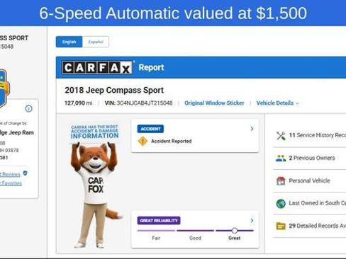 Used 2018 Jeep Compass Sport FWD image 3