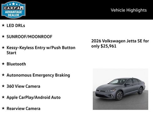 Used 2026 Volkswagen Jetta SE FWD image 4