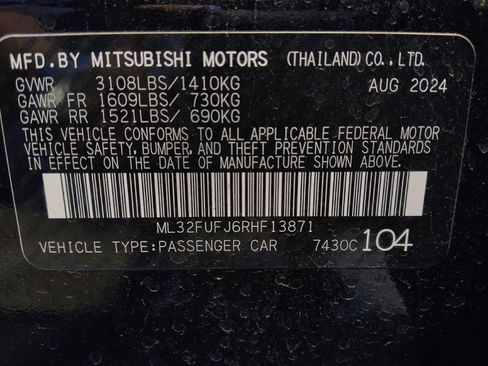 Used 2024 Mitsubishi Mirage G4 Black Edition FWD image 33