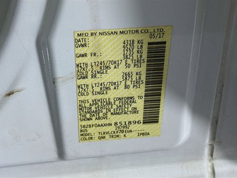 Used 2017 Nissan NV 3500 S w/ Power Package image 33