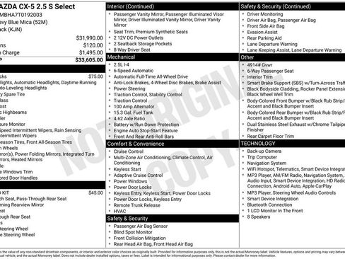 New 2026 MAZDA CX-5 Select AWD/4WD image 32