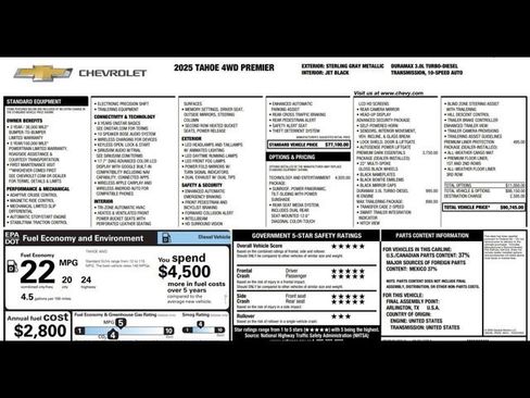New 2025 Chevrolet Tahoe Premier image 3