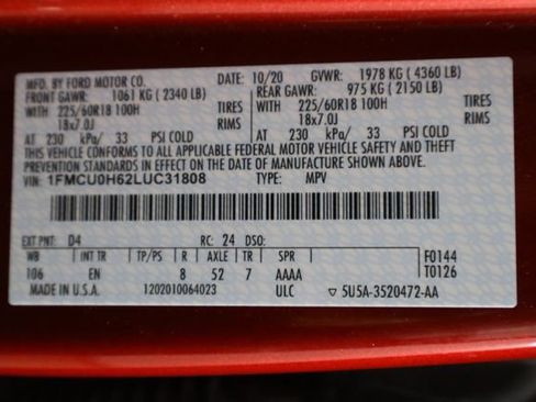 Used 2020 Ford Escape SEL FWD image 36