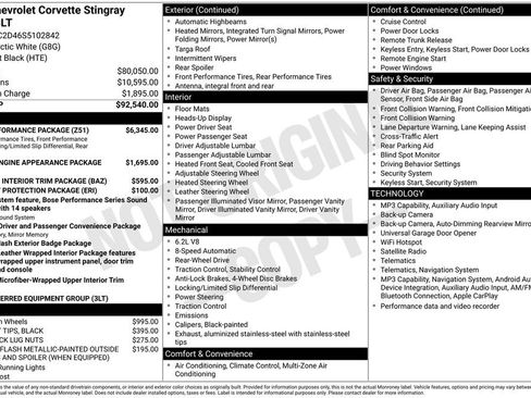 Used 2025 Chevrolet Corvette Stingray Premium Cpe w/ Z51 Performance Package RWD image 38