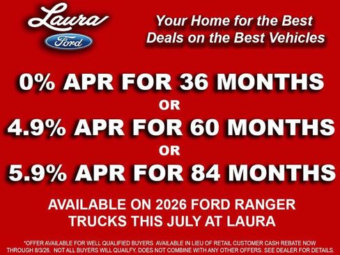 New 2026 Ford Ranger XLT w/ Equipment Group 301A High AWD/4WD image 5