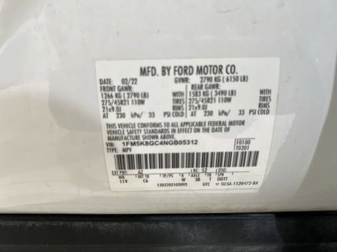Used 2022 Ford Explorer ST w/ Equipment Group 401A AWD/4WD image 31