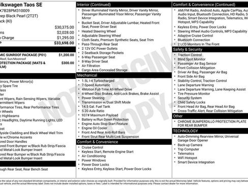 Used 2023 Volkswagen Taos SE w/ Panoramic Sunroof Package AWD/4WD image 13