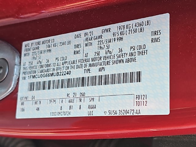 Used 2021 Ford Escape SE w/ SE Sport Appearance Package FWD image 36