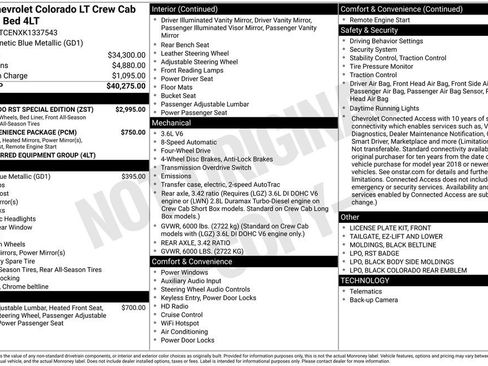 Used 2019 Chevrolet Colorado LT w/ Colorado RST Special Edition AWD/4WD image 15