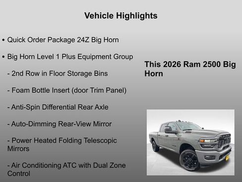 New 2026 RAM 2500 Big Horn AWD/4WD image 31