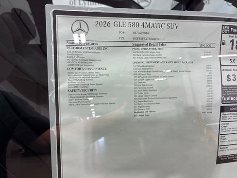 New 2026 Mercedes-Benz GLE 580 4MATIC image 23