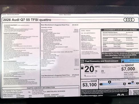 New 2026 Audi Q7 3.0T Premium Plus image 18