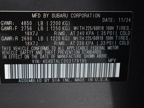 Used 2025 Subaru Outback Onyx Edition AWD/4WD image 40