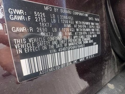 Used 2024 Subaru Outback Touring XT w/ Popular Package #2 AWD/4WD image 19