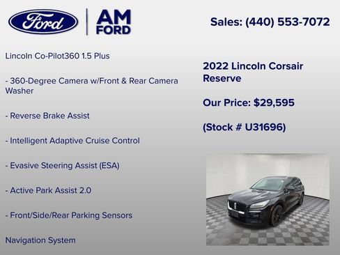 Used 2022 Lincoln Corsair Reserve w/ Equipment Group 201A AWD/4WD image 18
