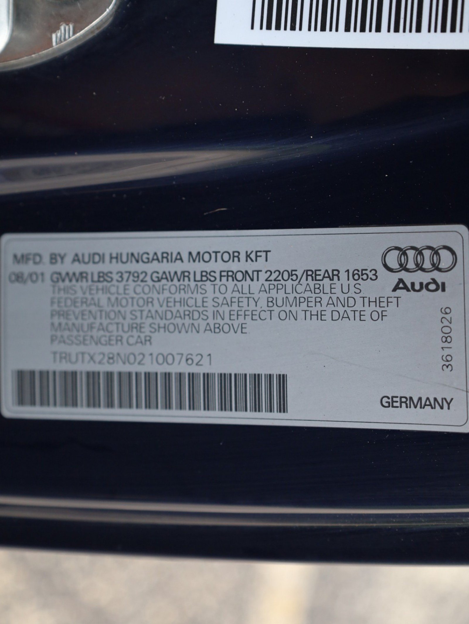 Used 2002 Audi TT 1.8T FWD image 45